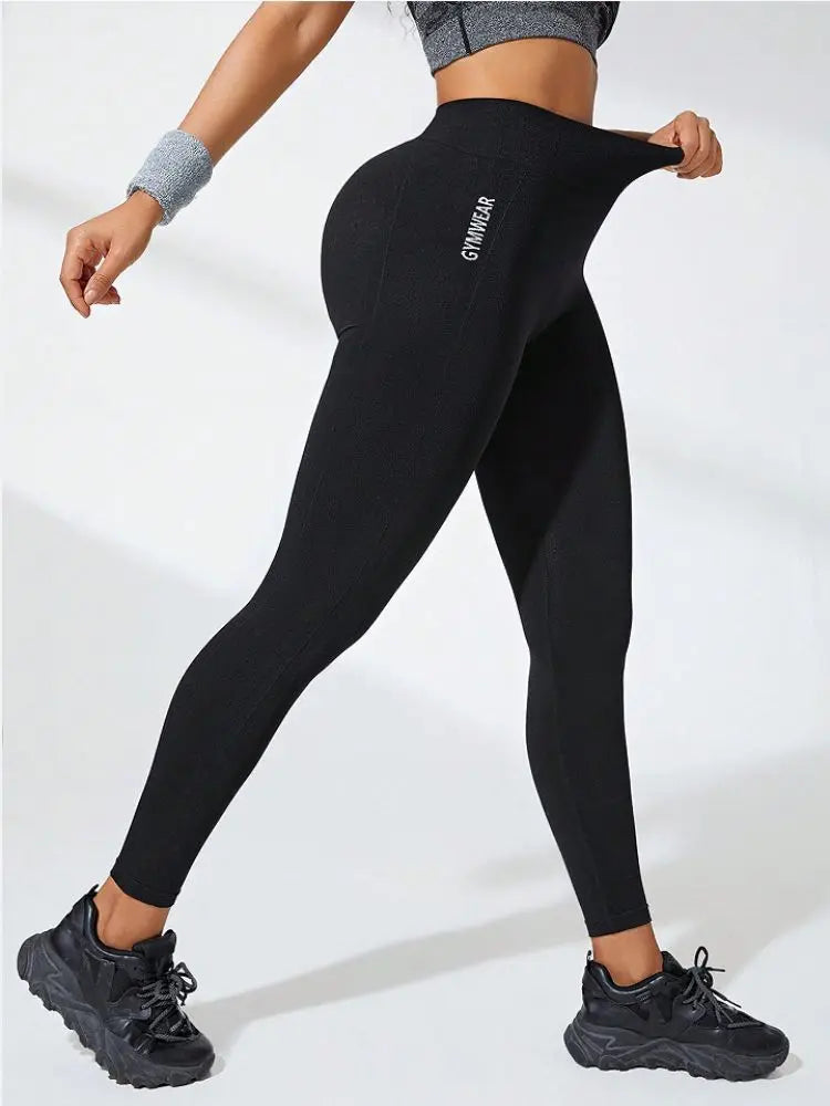 Seamless High Waisted Yoga Pants – Peach Hip Lifting Leggings