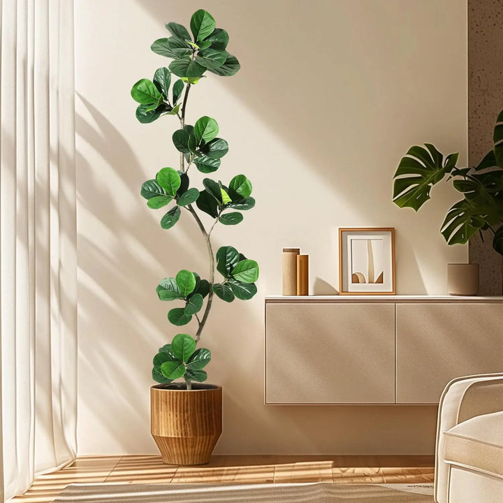 Artificial Fiddle Leaf Fig Tree – Faux Potted Indoor Plant