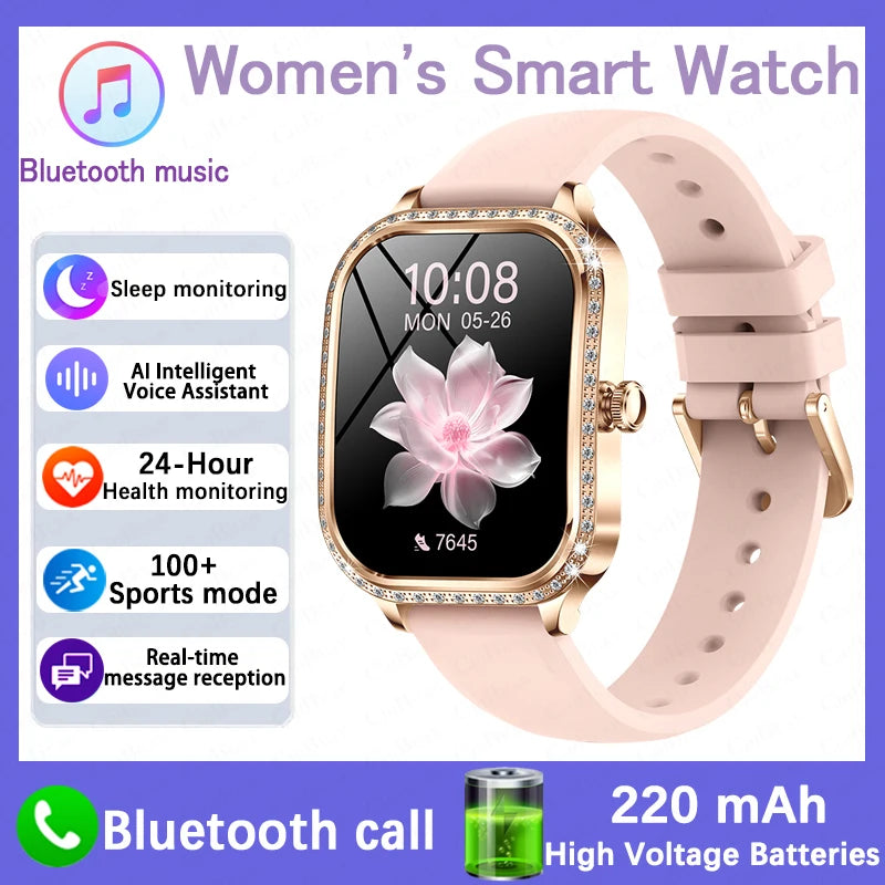 Women’s Smartwatch – Heart Rate, Blood Pressure, Music & BT Calling