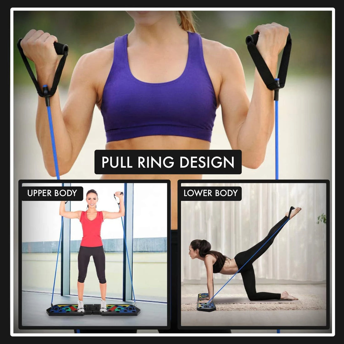 Foldable Push-Up Board Set – Multifunctional Fitness Equipment for Chest, Arms, Back & Core