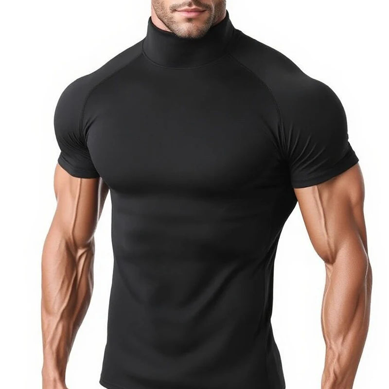 Men’s Compression T-Shirt – Bodybuilding Sportswear, Quick-Dry Short Sleeve Gym Running Workout Top