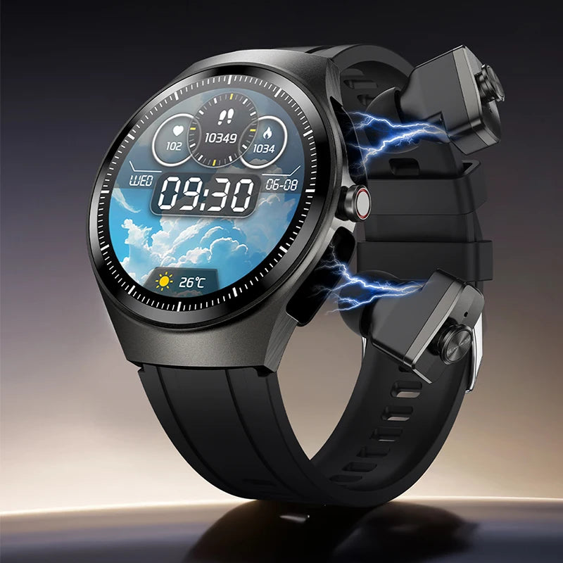 GEJIAN Smartwatch with Built-in Headphones & AMOLED Display