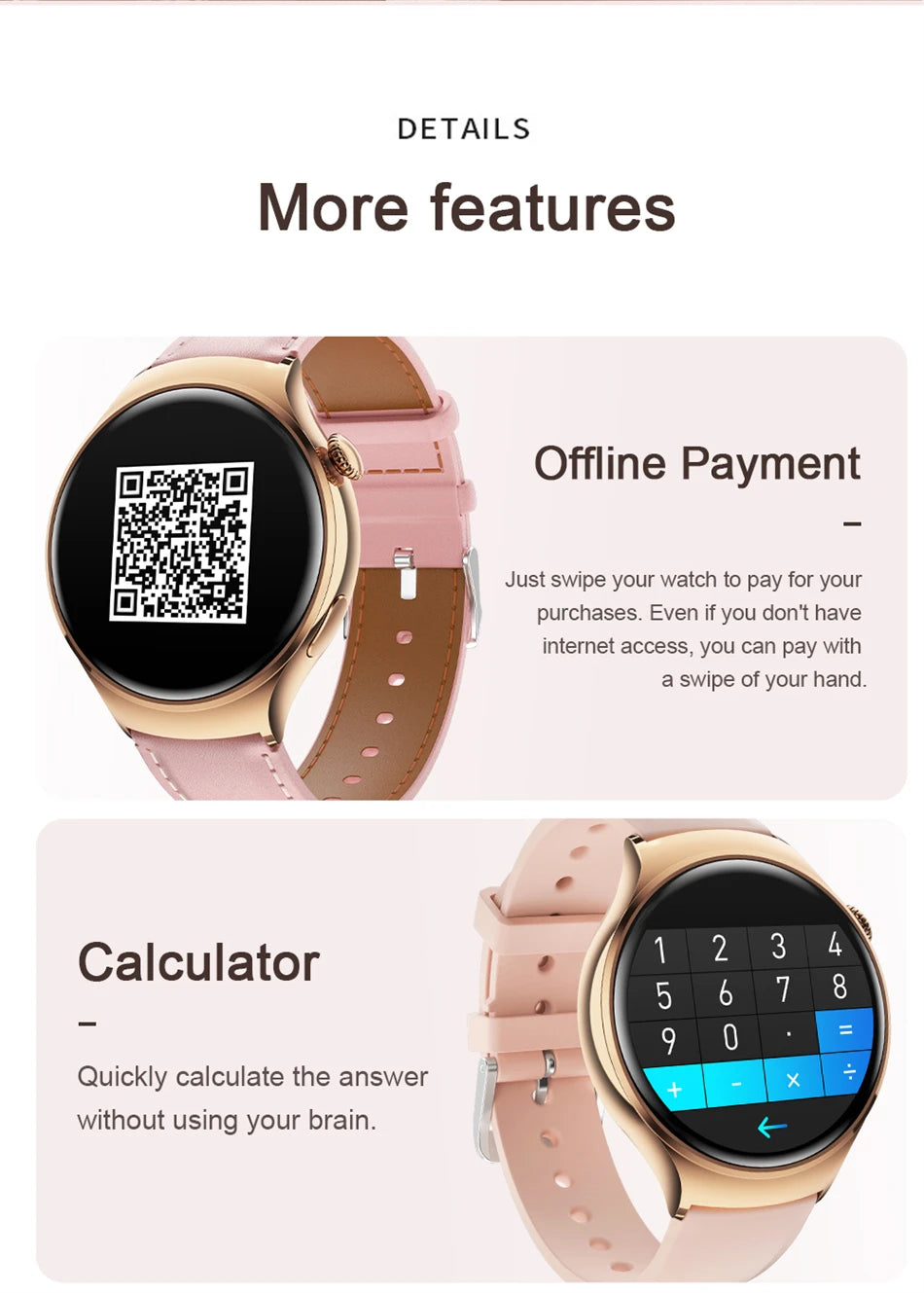 Women’s GPS Smartwatch with NFC, Bluetooth Call & Health Tracking