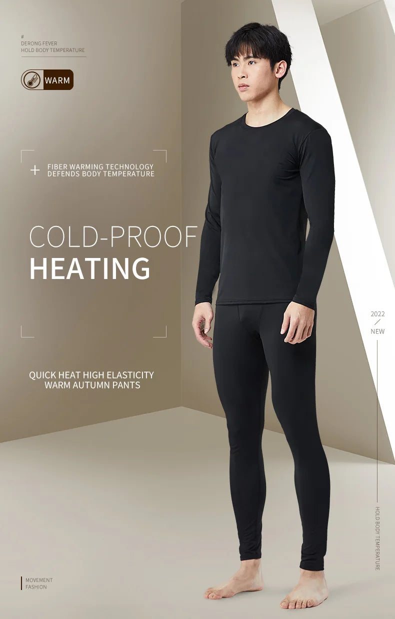 Men’s Plush Warm Pants – Winter Slim Fit Thermal Bottoms
