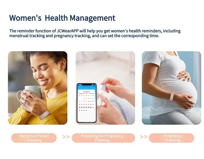 2208A Smart Bracelet – Heart Rate & Blood Pressure Monitor, Fitness Tracker Watch with Pedometer for Men & Women