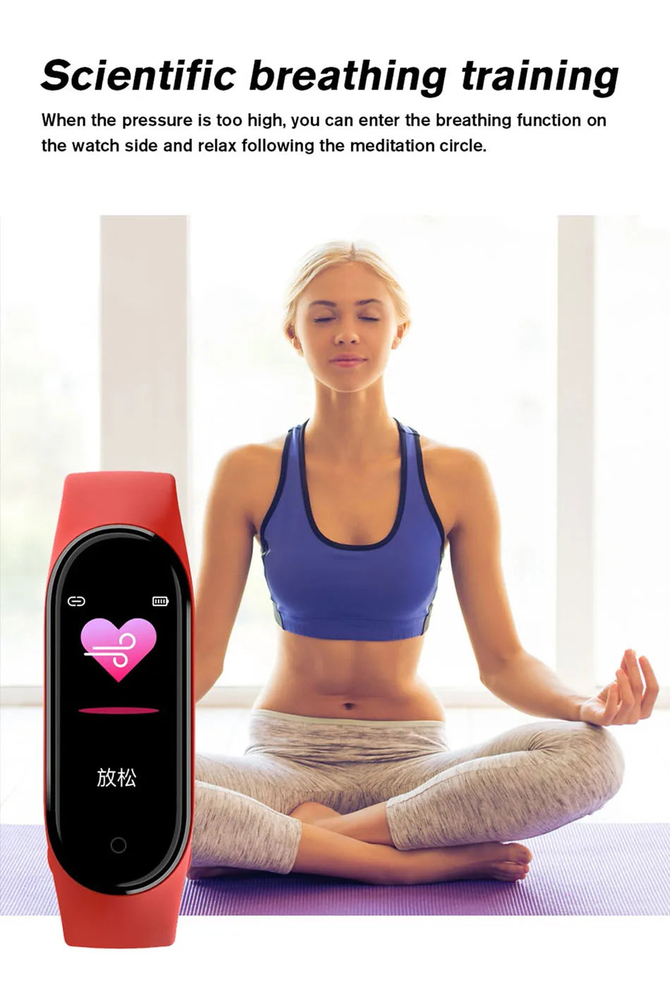 M6 Smart Watch – Waterproof Fitness Tracker with Heart & BP Monitor