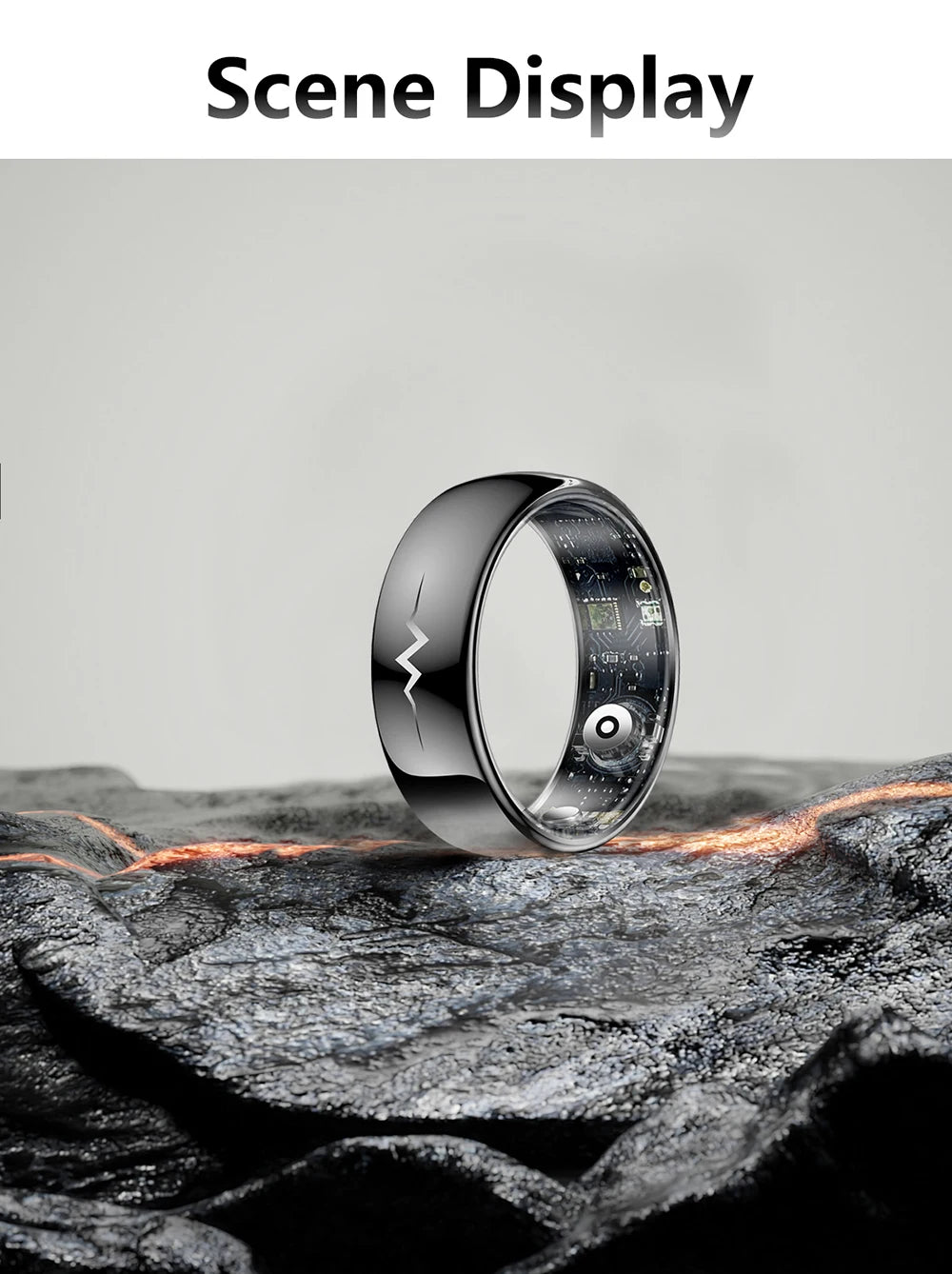 High-End Smart Ring – ECG, Blood Oxygen, Heart Rate & Blood Pressure Monitor with Sleep Tracking, 5ATM Waterproof, Multi-Sport Modes