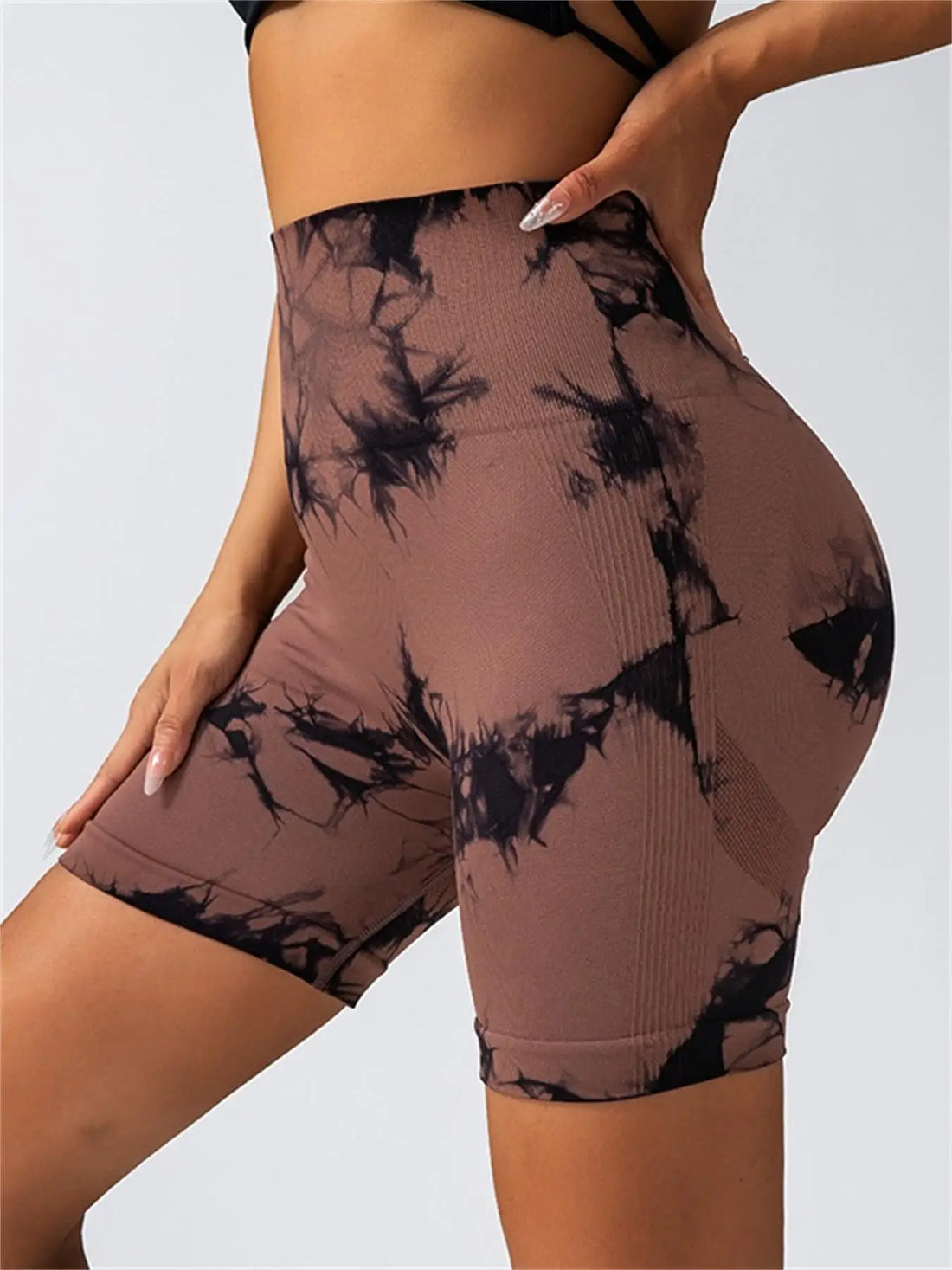 Tie-Dye High Waist Women’s Fitness & Yoga Shorts – Hip-Lifting