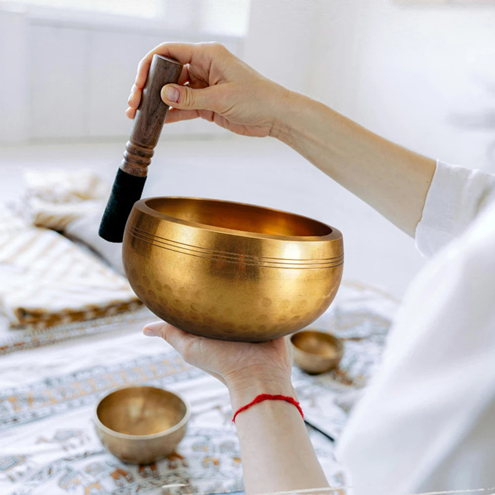 Tibetan Singing Bowl Set for Meditation, Yoga & Sound Healing Therapy