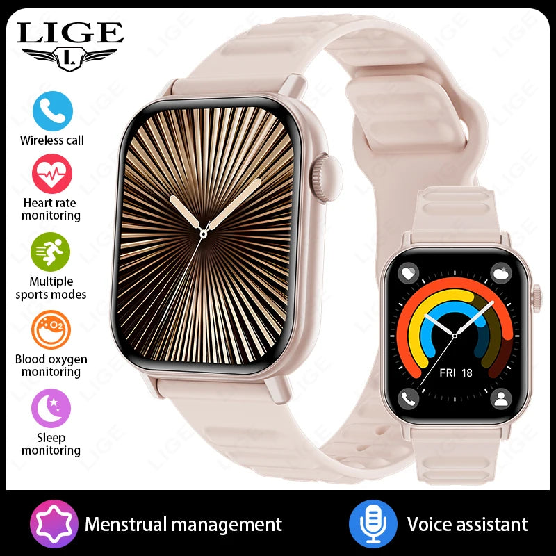 LIGE 2025 Smartwatch 1.83" HD Screen, BT Call, Health & Fitness Tracker