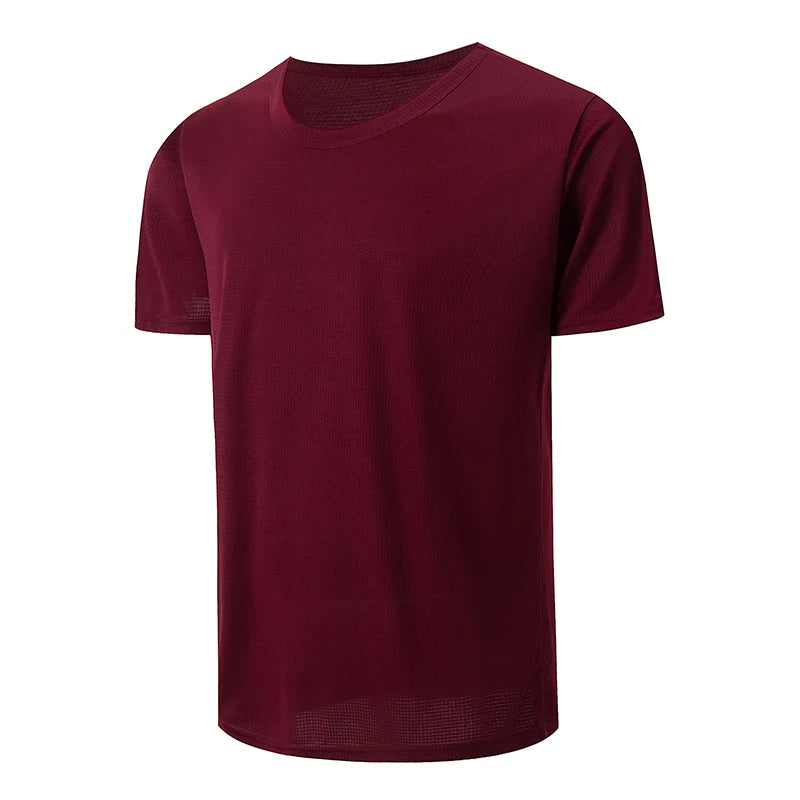 Men’s Waffle Sports Shirt – Short Sleeve Fitness & Training Top (1/5 Pcs)