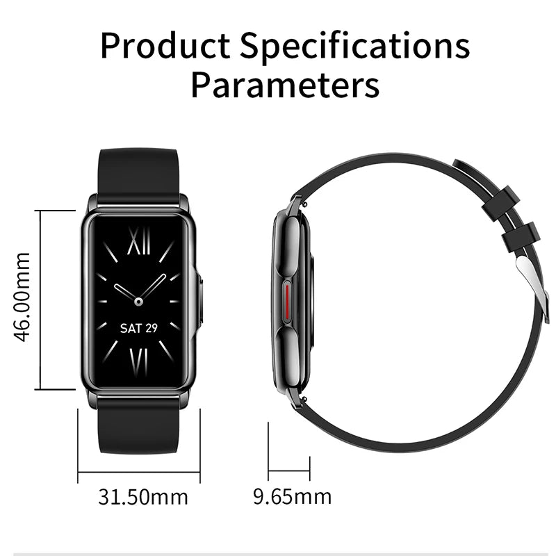 Smart Bracelet Watch – Android iOS Compatible, Waterproof Fitness Tracker with Heart Rate Monitor & 20+ Sports Modes, Gift for Men & Women