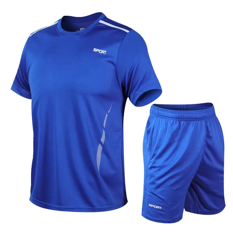 CHRLCK Men’s Quick-Dry Sports Set – Breathable T-Shirt & Shorts