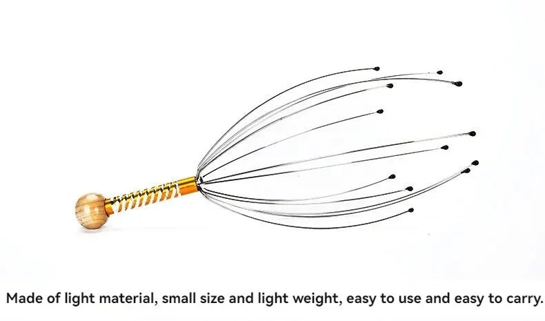 Stainless Steel Octopus Head Massager – Scalp Scratcher & Relaxer