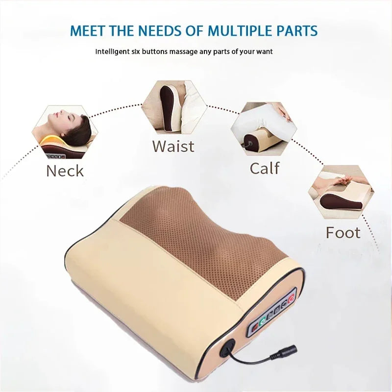 Multi-Functional Neck & Shoulder Massager – Adjustable Kneading Back Massager with Hot Compress for Home Use