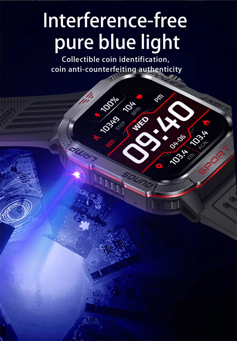 Men’s Military GPS Smartwatch – Outdoor Sport Tracker with Compass & Flashlight
