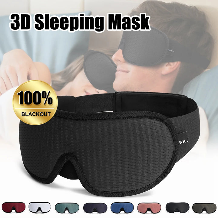 3D Padded Sleep Mask – Soft Eye Shade & Sleeping Aid