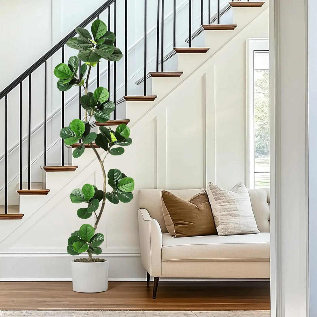 Artificial Fiddle Leaf Fig Tree – Faux Potted Indoor Plant