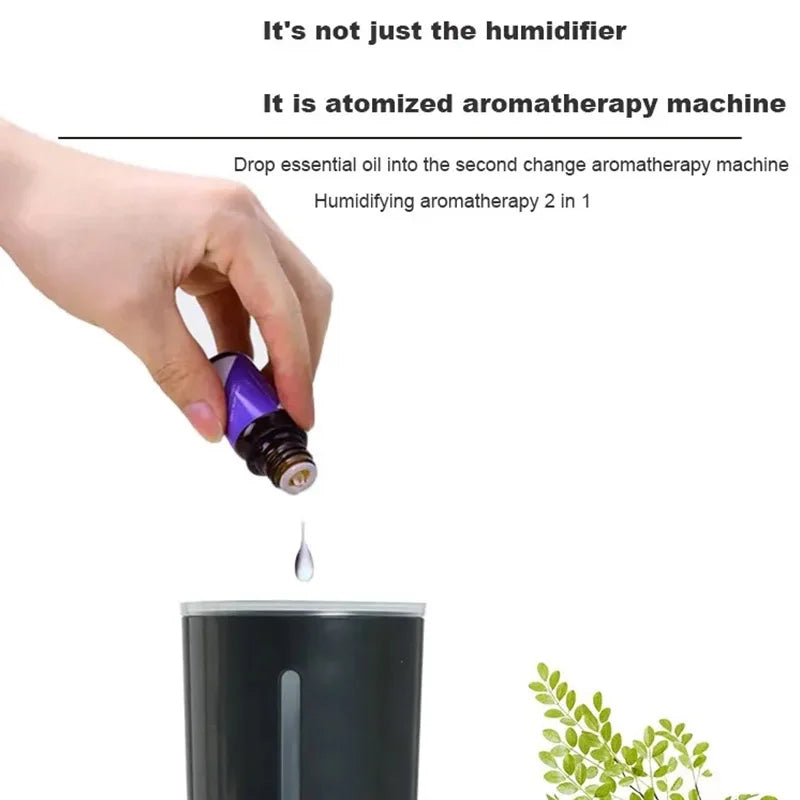 300ml Car Air Humidifier with Night Light & Aroma Diffuser