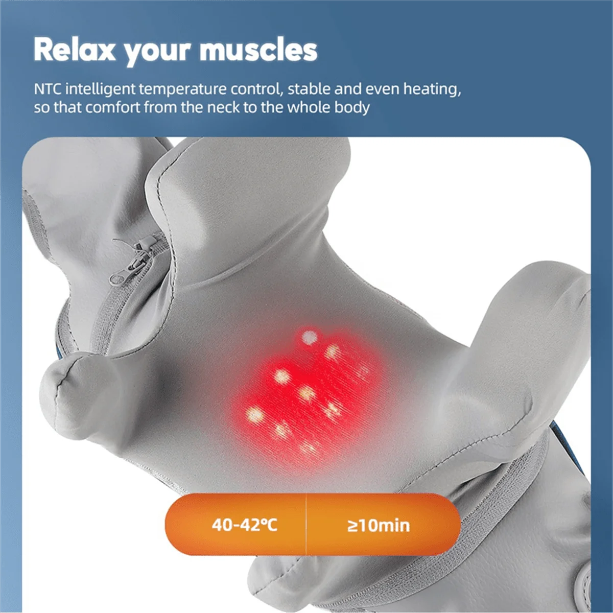 3D Kneading Electric Neck Massager – Deep Tissue Pillow for Neck, Back & Legs