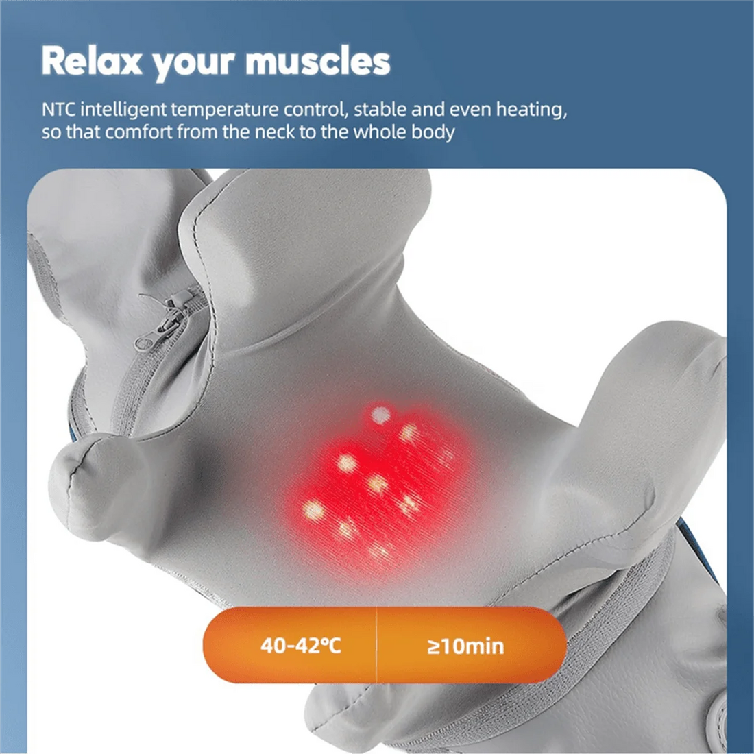 3D Kneading Electric Neck Massager – Deep Tissue Pillow for Neck, Back & Legs
