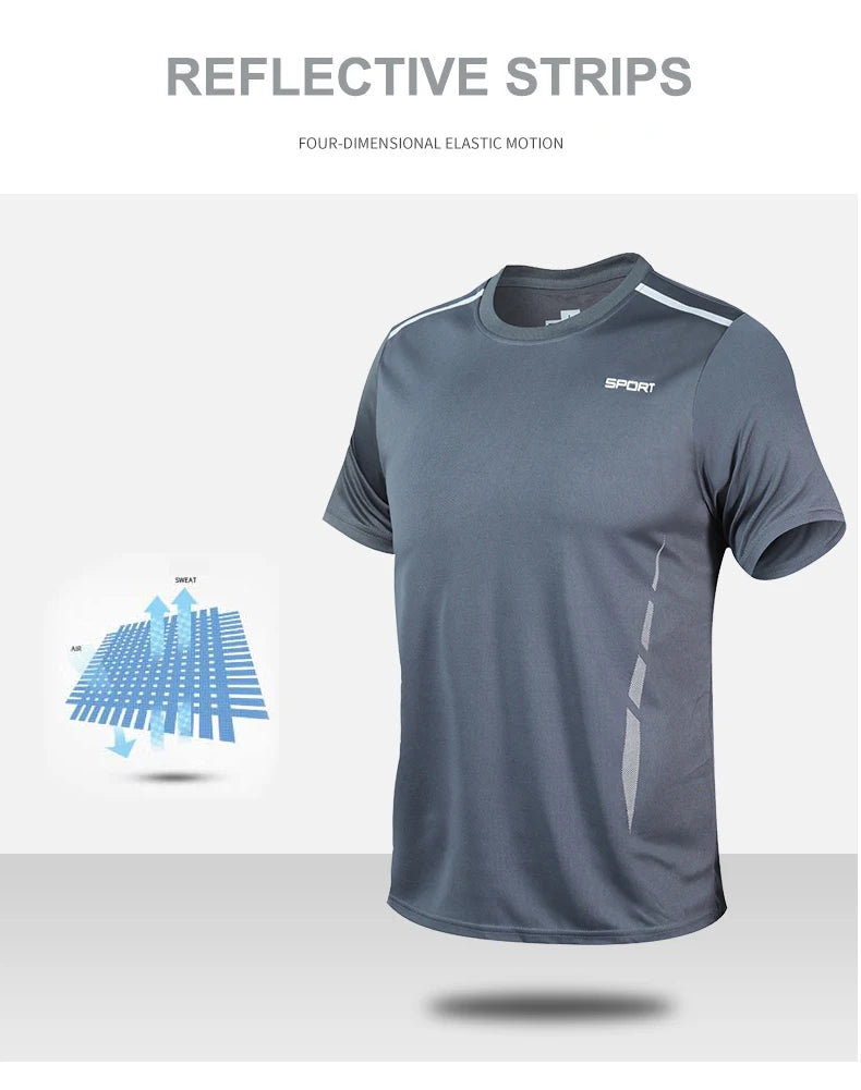 CHRLCK Men’s Quick-Dry Sports Set – Breathable T-Shirt & Shorts
