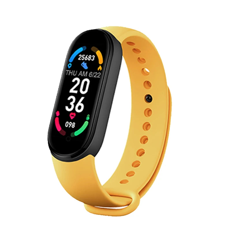 M6 Smart Watch – Waterproof Fitness Tracker with Heart & BP Monitor