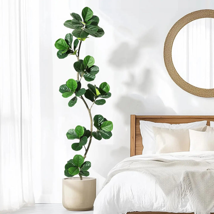 Artificial Fiddle Leaf Fig Tree – Faux Potted Indoor Plant