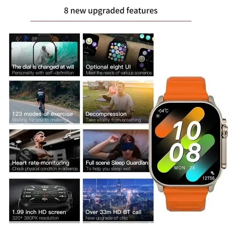 T900 Ultra 2 Smartwatch Men 49mm AMOLED NFC Waterproof