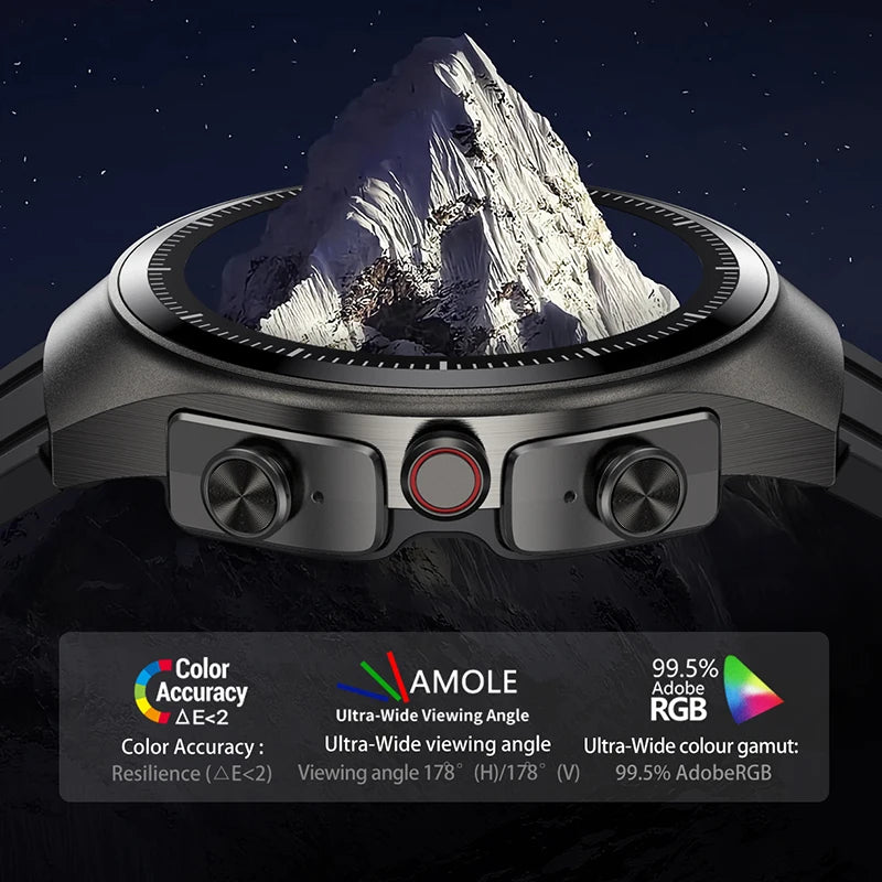 GEJIAN Smartwatch with Built-in Headphones & AMOLED Display