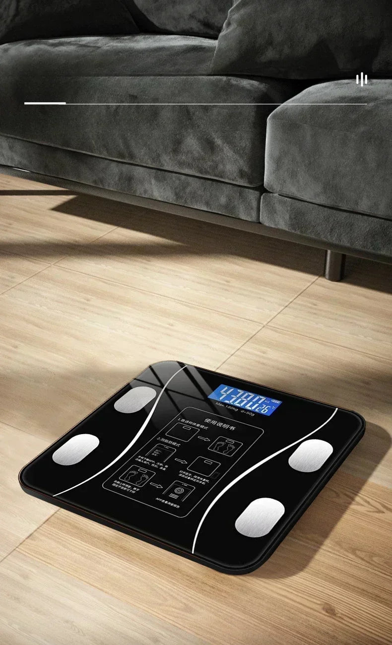 Bluetooth Body Fat Scale – Smart Digital Weight Scale with USB Charging