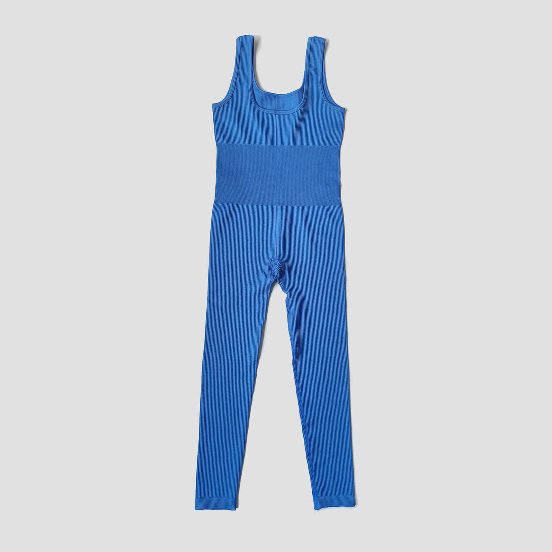 Seamless Ribbed Jumpsuit Women’s Yoga Tracksuit – One-Piece Sleeveless Fitness Romper