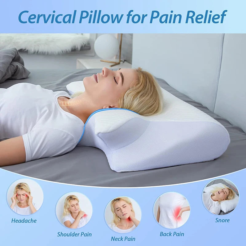 Memory Foam Cervical Pillow – Ergonomic Neck Pain Relief