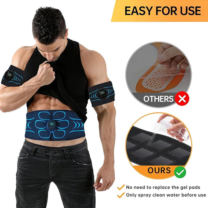 EMS Abdominal Toning Belt – Smart Muscle Stimulator & Body Shaper