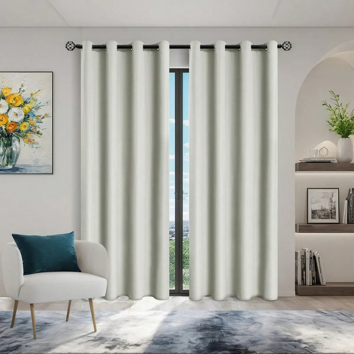 Solid Blackout Curtain with Grommets – Bedroom Privacy Drapes