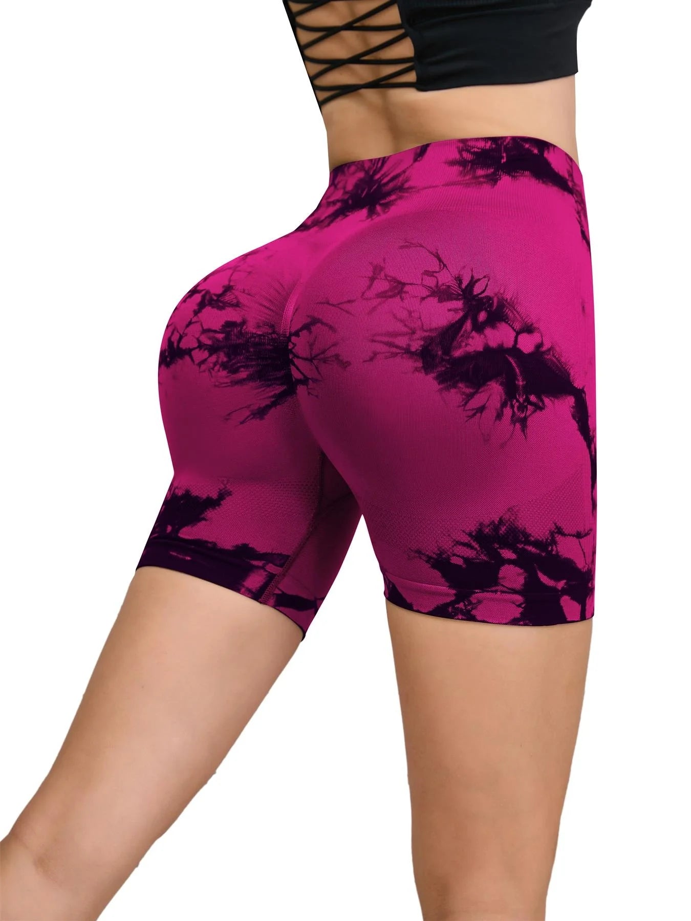 Tie-Dye High Waist Women’s Fitness & Yoga Shorts – Hip-Lifting