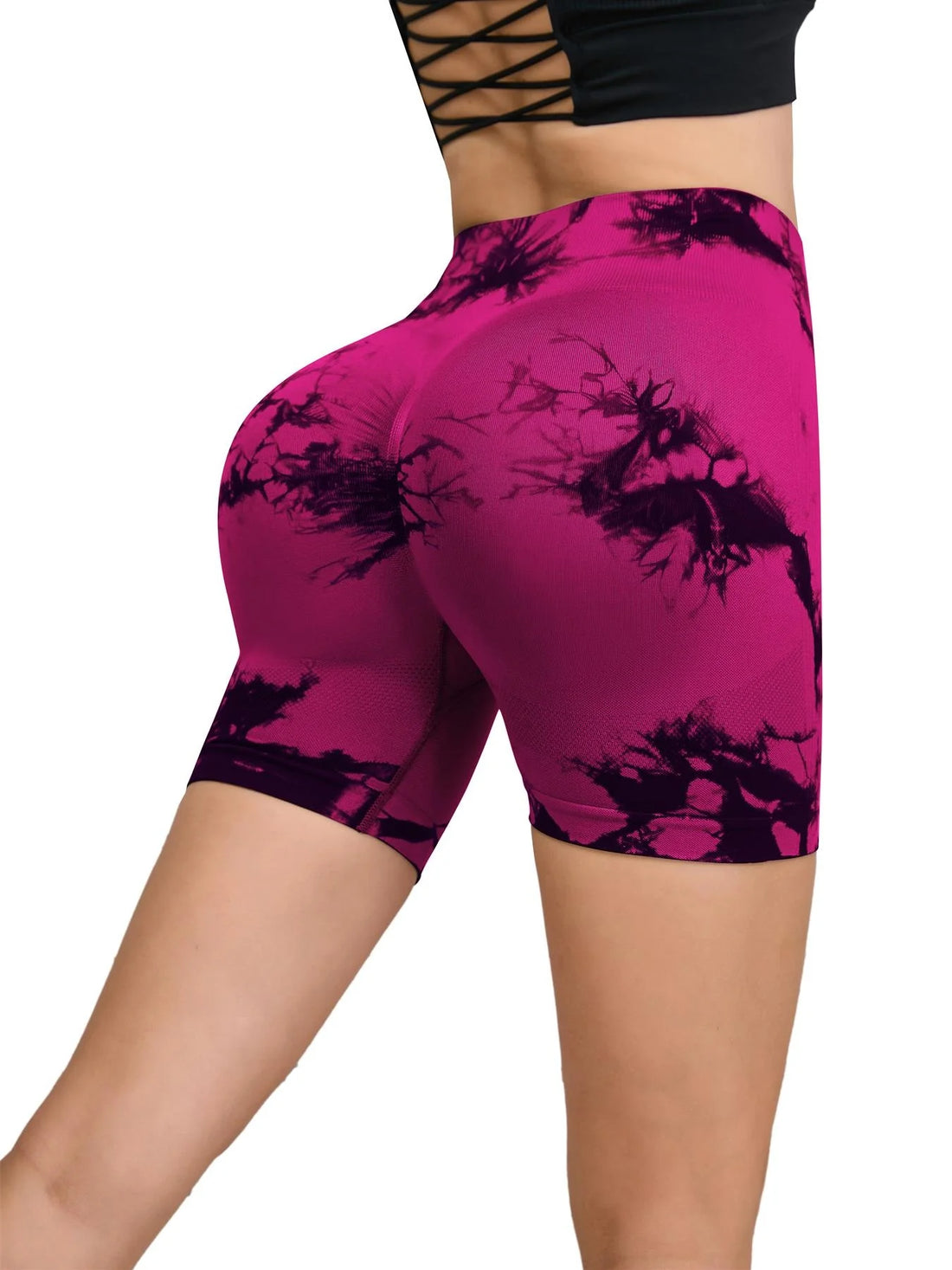 Tie-Dye High Waist Women’s Fitness & Yoga Shorts – Hip-Lifting