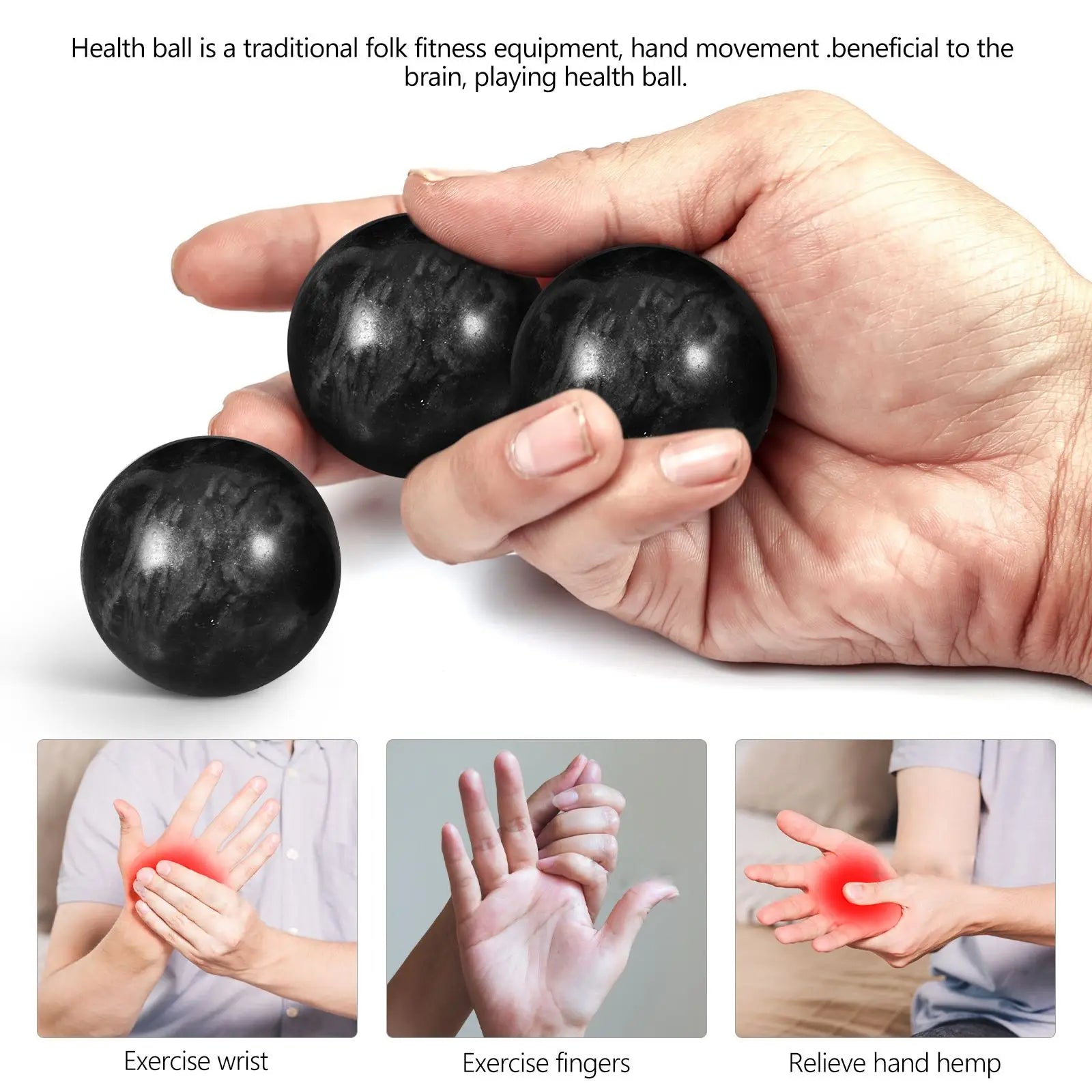 Chinese Baoding Balls – Stress Relief Meditation Hand Exercise Set