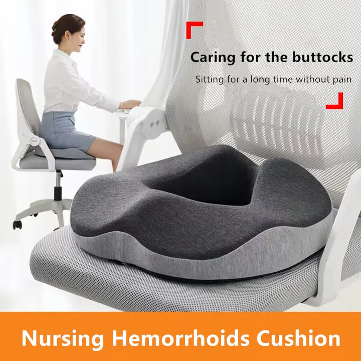 Hemorrhoid & Tailbone Seat Cushion – Memory Foam Pain Relief Donut