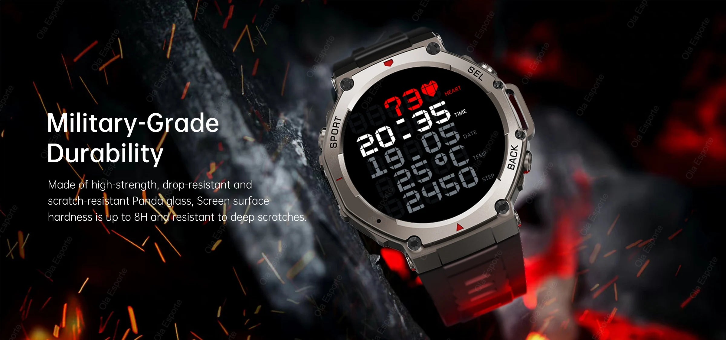 T-Rex 3 GPS Smartwatch – 10ATM Waterproof Military Sports Fitness Watch