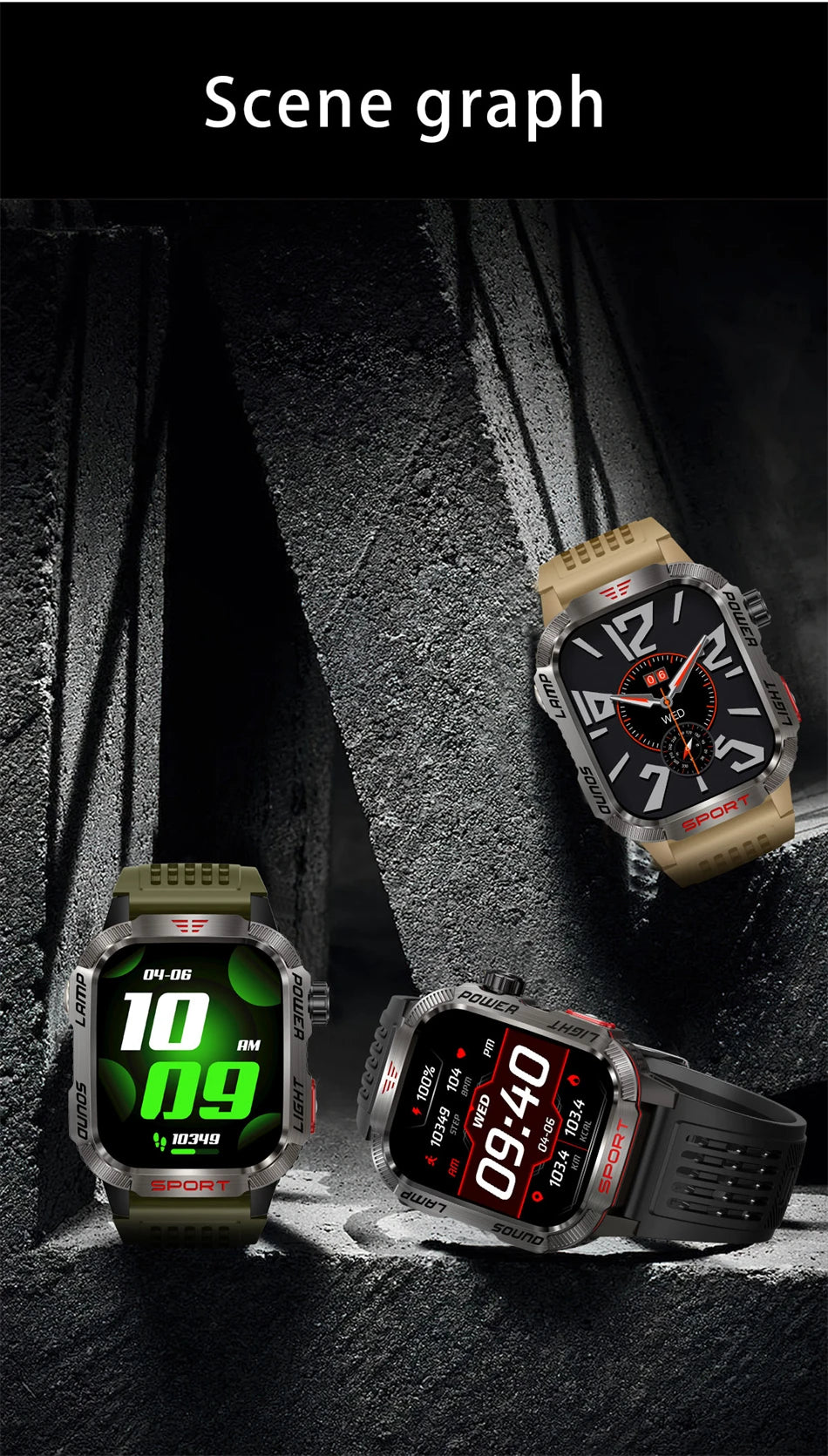 Men’s Military GPS Smartwatch – Outdoor Sport Tracker with Compass & Flashlight