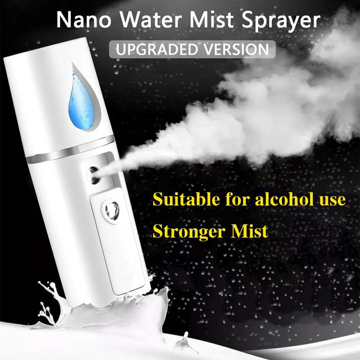 Mini Nano Mist Sprayer – USB Rechargeable Facial Humidifier & Steamer