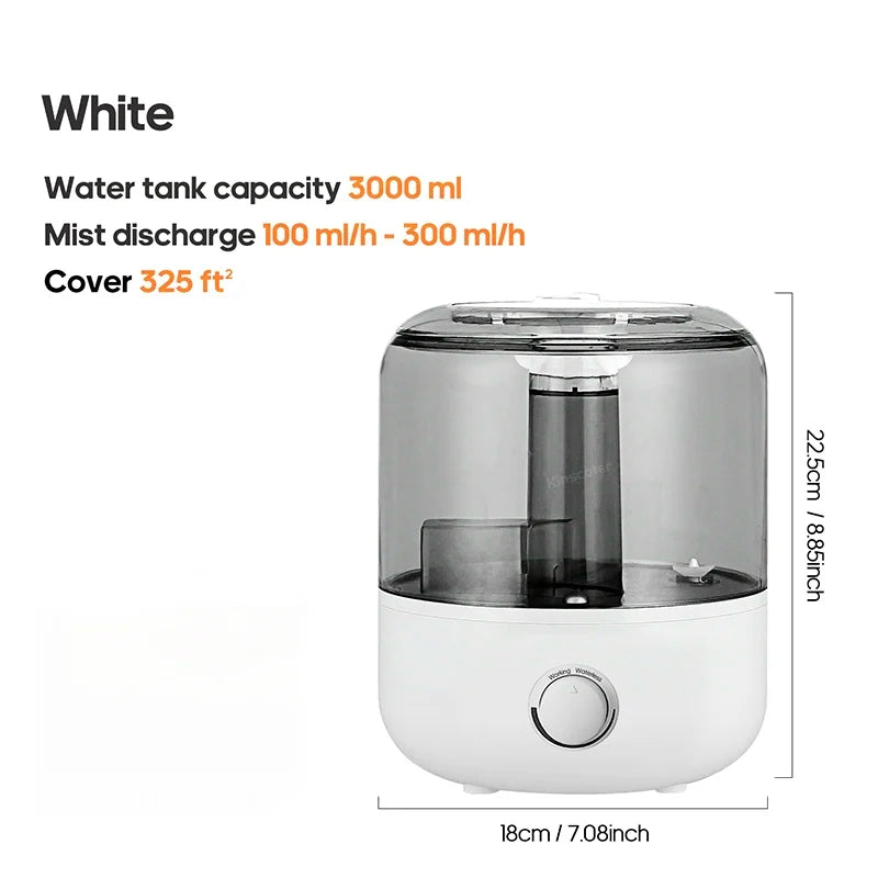 CK2 3L Silent Air Humidifier – Large Capacity Aroma Diffuser with Remote