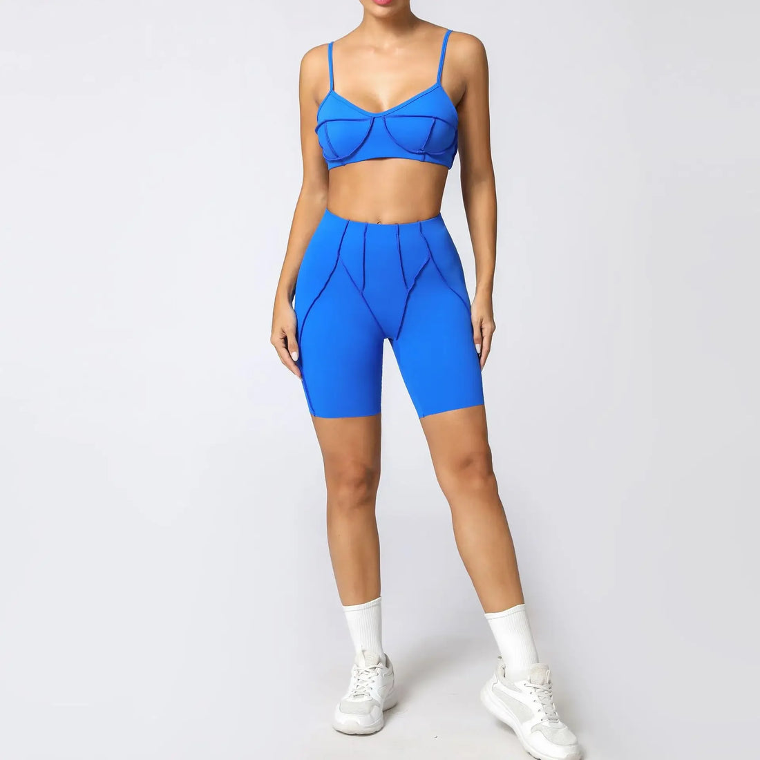 Seamless Yoga Set for Women – High-Waisted Peach-Lift Leggings & Quick-Dry Sports Bra