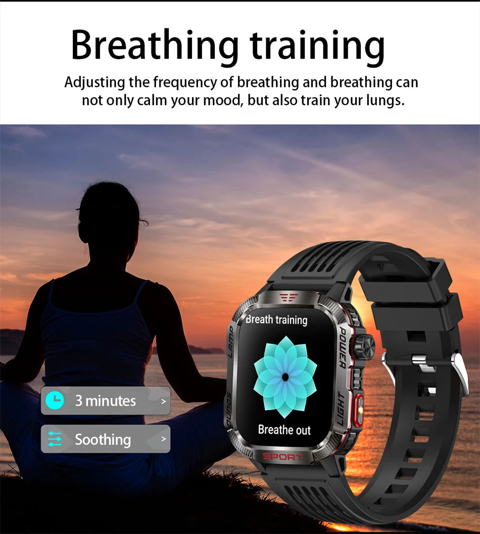 Men’s Military GPS Smartwatch – Outdoor Sport Tracker with Compass & Flashlight