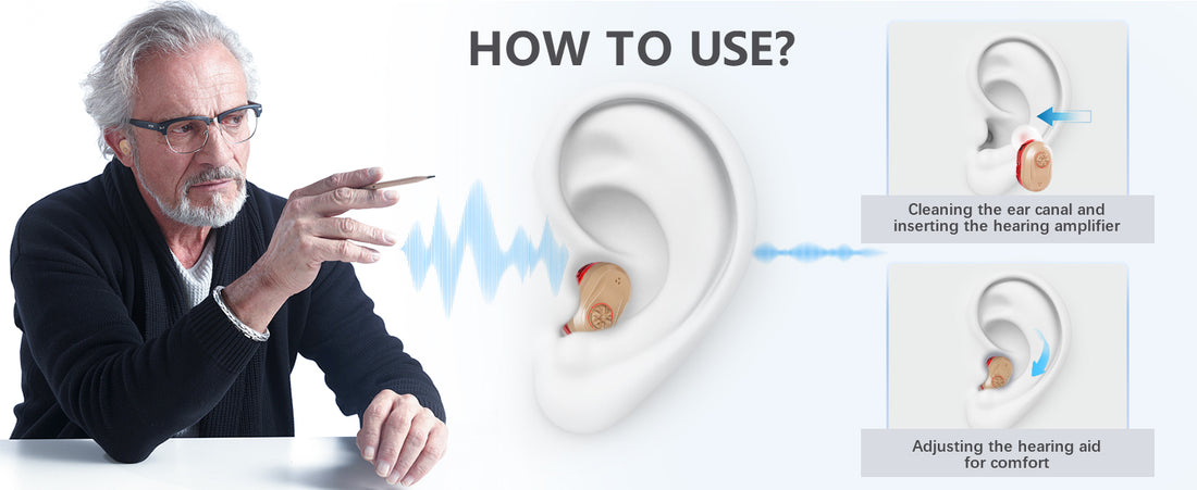 Wireless Mini Hearing Aid for Seniors – HD Digital Noise-Cancelling Ear Device with Charging Box